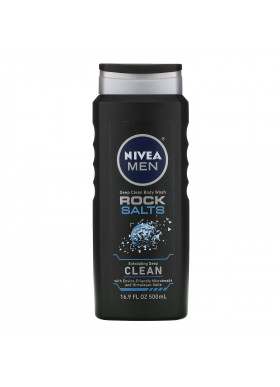 Nivea, Men, Deep Clean Body Wash, Rock Salts, 16.9 fl oz (500 ml)