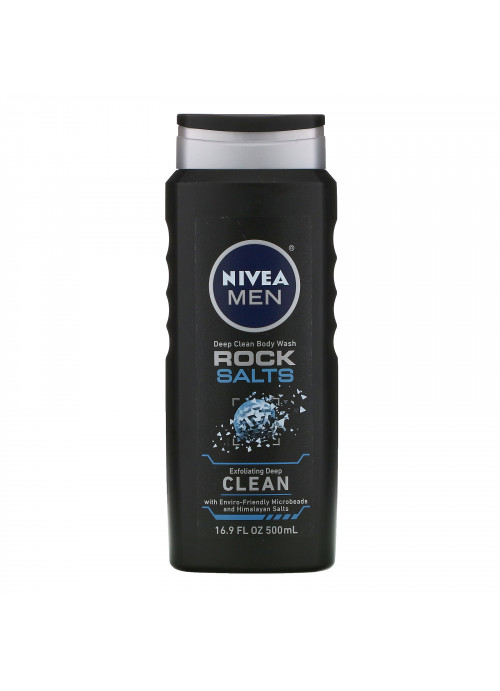 Nivea, Men, Deep Clean Body Wash, Rock Salts, 16.9 fl oz (500 ml)