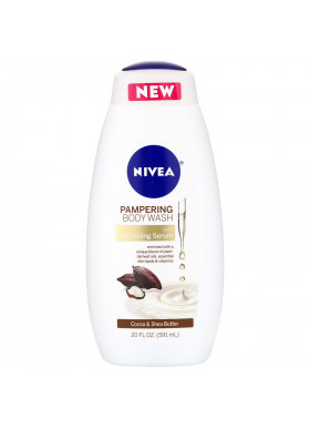Nivea, Pampering Body Wash, Cocoa & Shea Butter, 20 fl oz (591 ml)