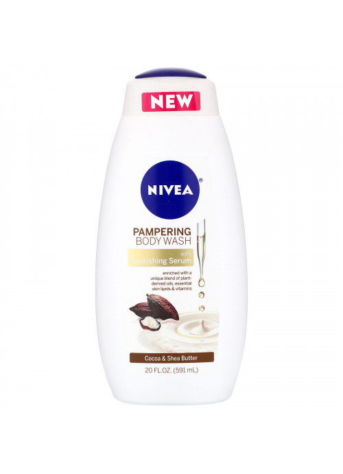 Nivea, Pampering Body Wash, Cocoa & Shea Butter, 20 fl oz (591 ml)