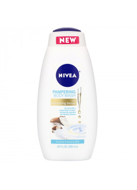 Nivea, Pampering Body Wash, Coconut and Almond Milk, 20 fl oz (591 ml)