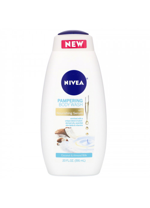 Nivea, Pampering Body Wash, Coconut and Almond Milk, 20 fl oz (591 ml)