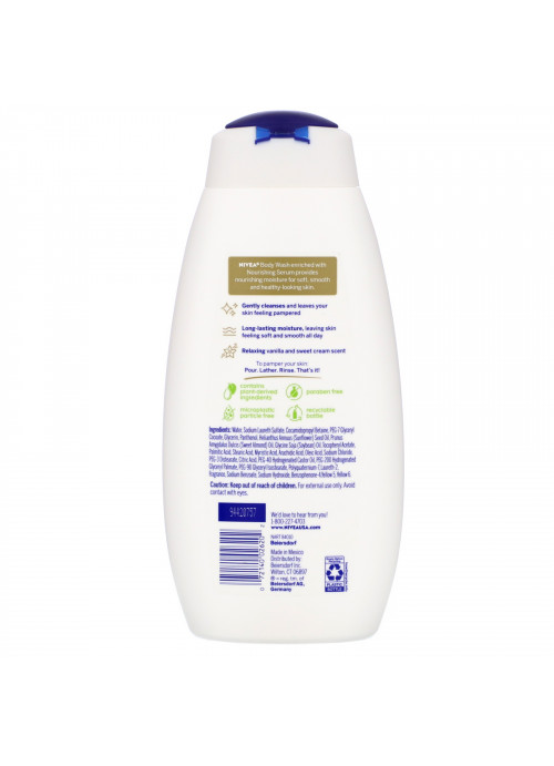 Nivea, Pampering Body Wash, Vanilla and Sweet Cream, 20 fl oz (591 ml)