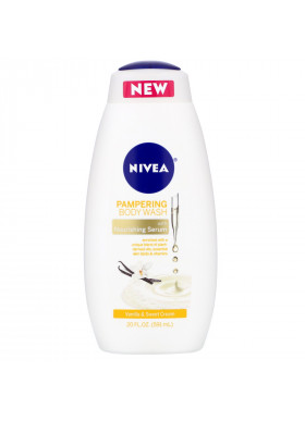 Nivea, Pampering Body Wash, Vanilla and Sweet Cream, 20 fl oz (591 ml)