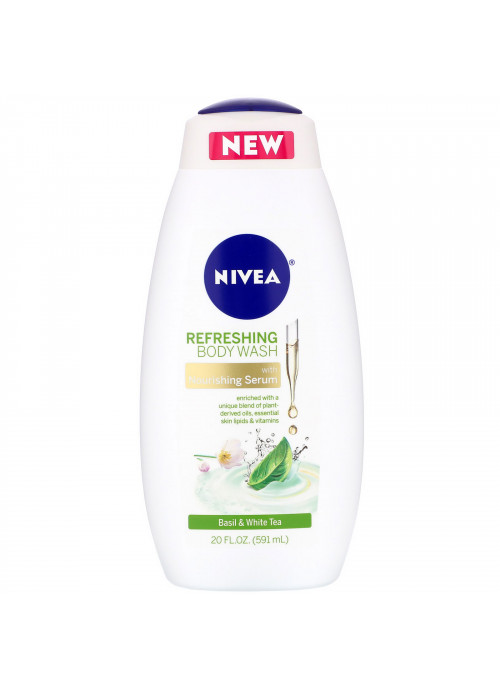 Nivea, Refreshing Body Wash, Basil & White Tea, 20 fl oz (591 ml)