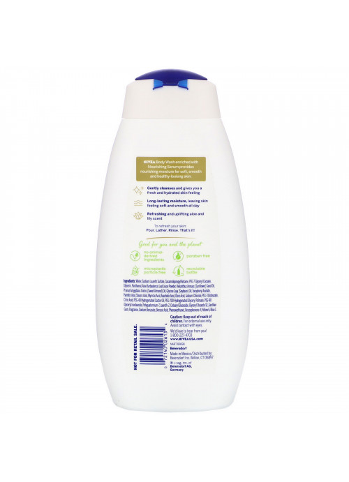 Nivea, Refreshing Body Wash, Fresh Aloe & Lily,  20 fl oz (591 ml)