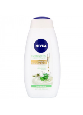 Nivea, Refreshing Body Wash, Fresh Aloe & Lily,  20 fl oz (591 ml)