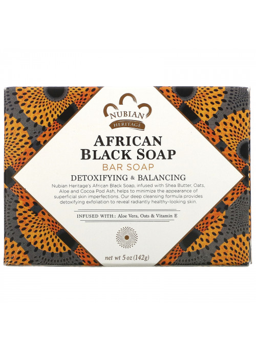 Nubian Heritage, African Black Bar Soap, 5 oz (142 g)