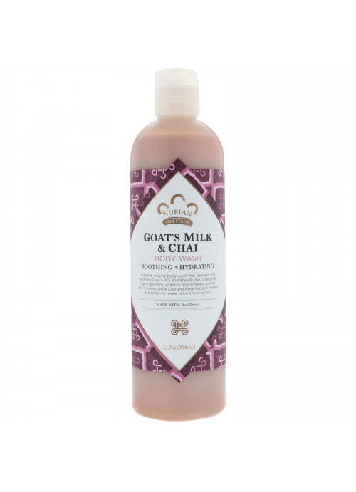 Nubian Heritage, Body Wash, Goat's Milk & Chai, 13 fl oz (384 ml)