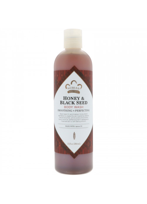 Nubian Heritage, Body Wash, Honey & Black Seed, 13 fl oz (384 ml)