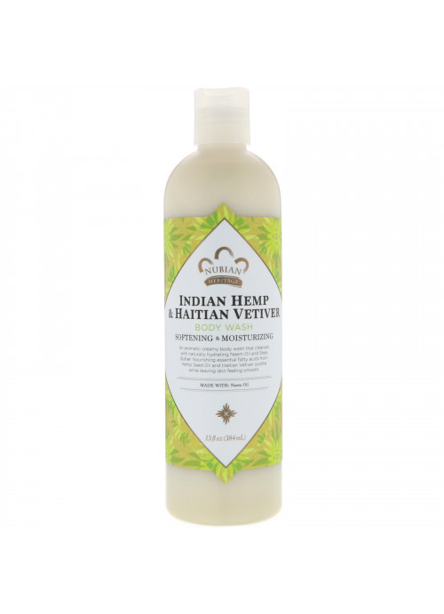 Nubian Heritage, Body Wash, Indian Hemp & Haitian Vetiver , 13 fl oz (384 ml) (Discontinued Item)