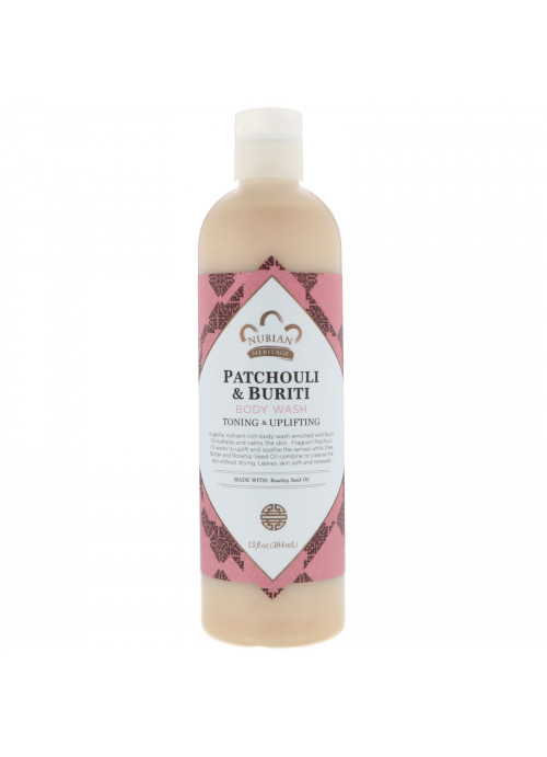 Nubian Heritage, Body Wash, Patchouli & Buriti, 13 fl oz (384 ml)