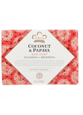 Nubian Heritage, Coconut & Papaya Bar Soap, 5 oz (142 g)
