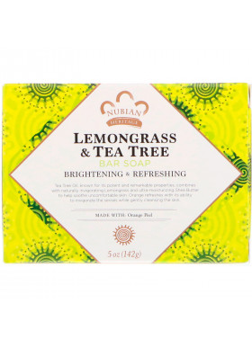 Nubian Heritage, Lemongrass & Tea Tree Bar Soap, 5 oz (142 g)