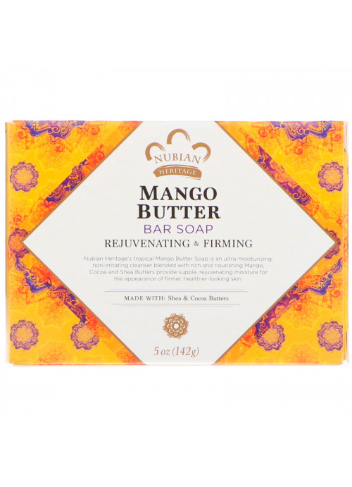 Nubian Heritage, Mango Butter Bar Soap, 5 oz (142 g)