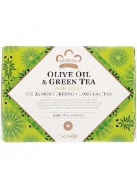 Nubian Heritage, Olive Oil & Green Tea Bar Soap, 5 oz (142 g)