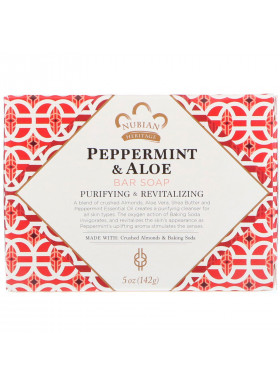 Nubian Heritage, Peppermint & Aloe Bar Soap, 5 oz (142 g)
