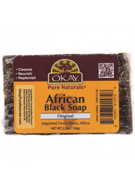 Okay Pure Naturals, African Black Soap, Original, 5.5 oz (156 g)