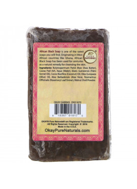 Okay Pure Naturals, African Black Soap, Rosemary, 5.5 oz (156 g)