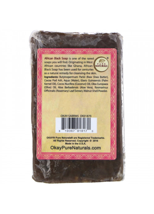 Okay Pure Naturals, African Black Soap, Rosemary, 5.5 oz (156 g)