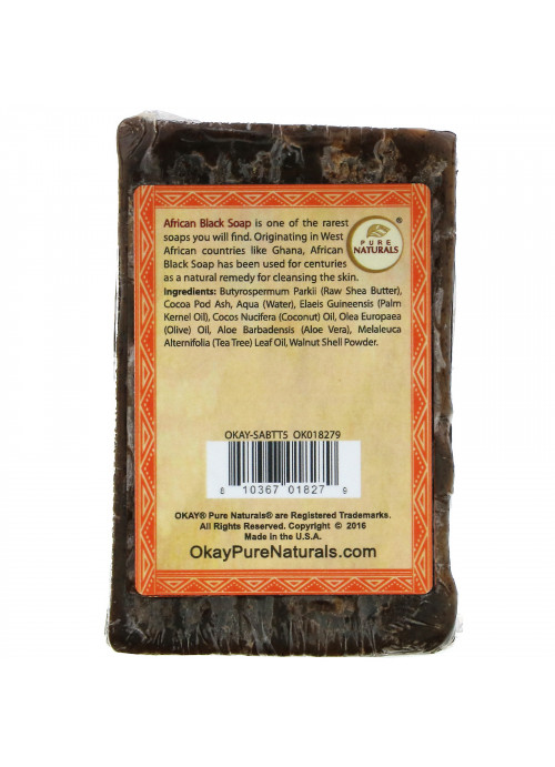 Okay Pure Naturals, African Black Soap, Tea Tree, 5.5 oz (156 g)
