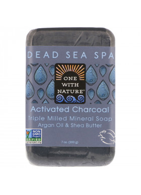One with Nature, Triple Milled Mineral Soap Bar, Activated Charcoal, 7 oz (200 g)