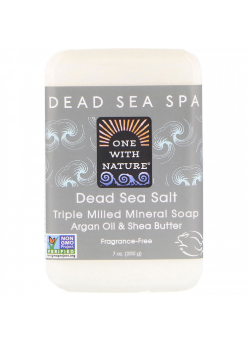 One with Nature, Triple Milled Mineral Soap, Fragrance Free, 7 oz (200 g)