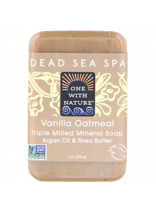 One with Nature, Triple Milled Mineral Soap, Vanilla Oatmeal, 7 oz (200 g)
