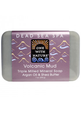 One with Nature, Triple Milled Mineral Soap, Volcanic Mud, 7 oz (200 g)