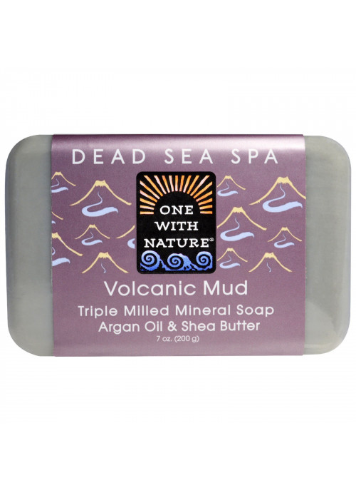 One with Nature, Triple Milled Mineral Soap, Volcanic Mud, 7 oz (200 g)