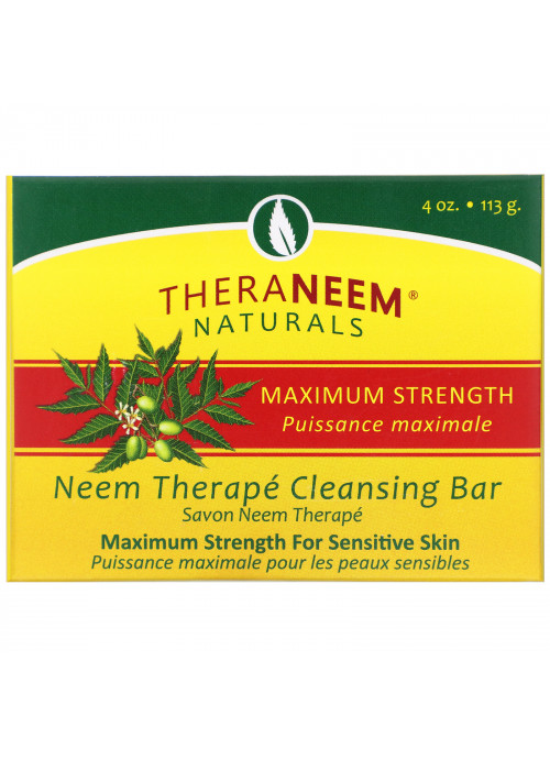 Organix South, TheraNeem Naturals, Neem Therapé, Cleansing Bar, Maximum Strength, 4 oz (113 g)