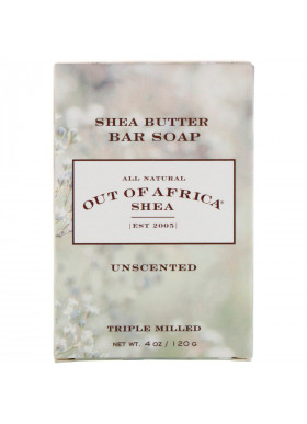 Out of Africa, Shea Butter Bar Soap, Unscented, 4 oz (120 g)