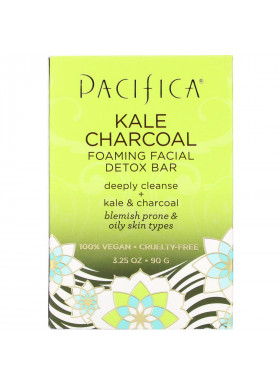 Pacifica, Kale Charcoal, Foaming Facial Detox Bar, 3.25 oz (90 g)