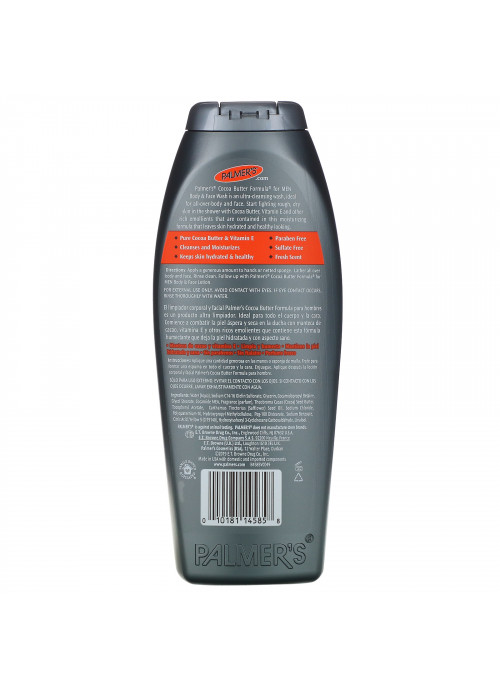 Palmer's, Cocoa Butter Formula, Men Body & Face Wash, Fresh Scent, 17 fl oz (500 ml)