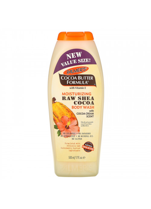 Palmer's, Cocoa Butter Formula, Moisturizing Raw Shea Cocoa Body Wash, with Cocoa Cream Scent, 17 fl oz (500 ml)