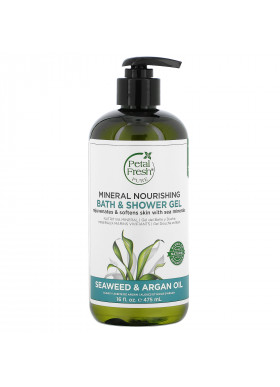 Petal Fresh, Mineral Nourishing Bath & Shower Gel, Seaweed & Argan Oil, 16 fl oz (475 ml)