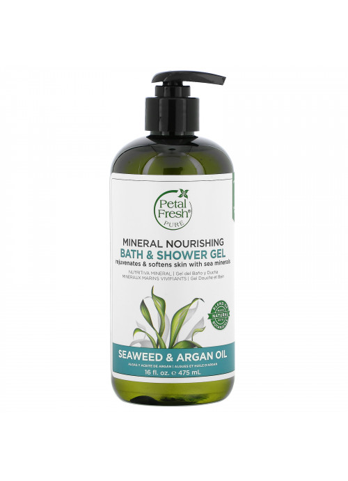 Petal Fresh, Mineral Nourishing Bath & Shower Gel, Seaweed & Argan Oil, 16 fl oz (475 ml)