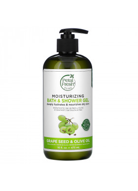 Petal Fresh, Moisturizing Bath & Shower Gel, Grape Seed & Olive Oil, 16 fl oz (475 ml)