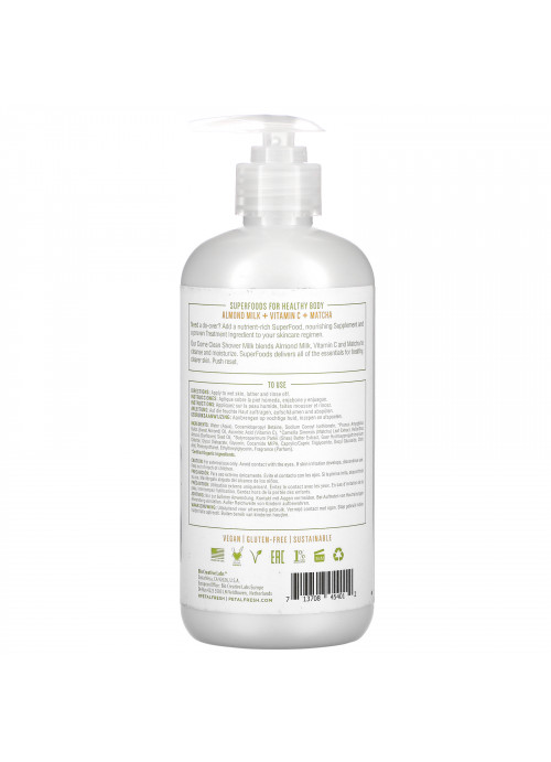 Petal Fresh, Pure, SuperFoods for Bath, Come Clean Detoxifying Shower Milk, Almond Milk, Vitamin D & Matcha, 16 fl oz (475 ml)