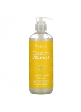 Renpure, Coconut + Vitamin E, Hydrate + Replenish Body Wash, 19 fl oz (561 ml)
