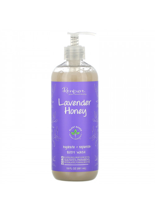 Renpure, Lavender Honey, Hydrate + Replenish Body Wash, 19 fl oz (561 ml)
