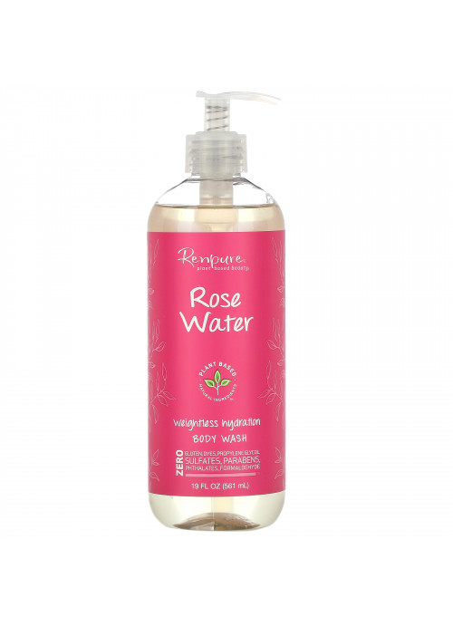 Renpure, Rose Water, Weightless Hydration Body Wash, 19 fl oz (561 ml)