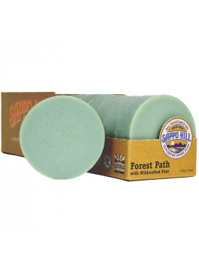 Sappo Hill, Glycerine Creme Soap, Forest Path Wildcrafted Pine, 12 Bars, 3.5 oz (100 g)