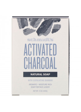 Schmidt's, Natural Soap for Face & Body, Activated Charcoal, 5 oz (142 g)