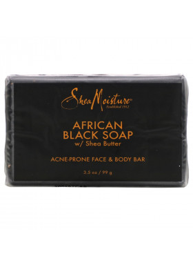 SheaMoisture, Acne Prone Face & Body Bar,  African Black Soap with Shea Butter, 3.5 oz (99 g)