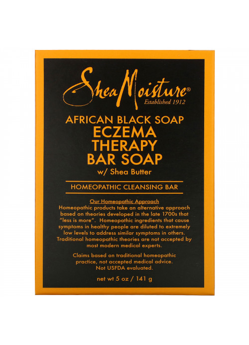 SheaMoisture, African Black Soap, Eczema Therapy Bar Soap with Shea Butter, 5 oz (141 g)