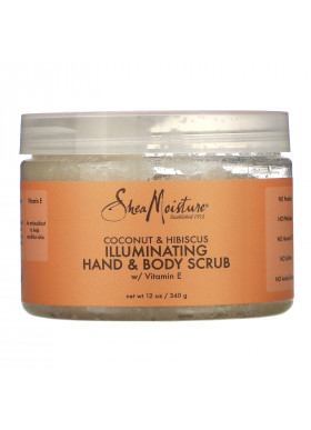 SheaMoisture, Illuminating Hand & Body Scrub, Coconut & Hibiscus, 12 oz (340 g)