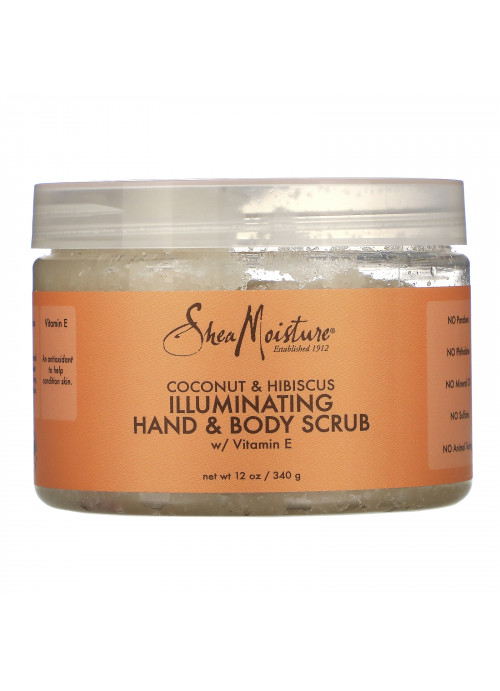 SheaMoisture, Illuminating Hand & Body Scrub, Coconut & Hibiscus, 12 oz (340 g)
