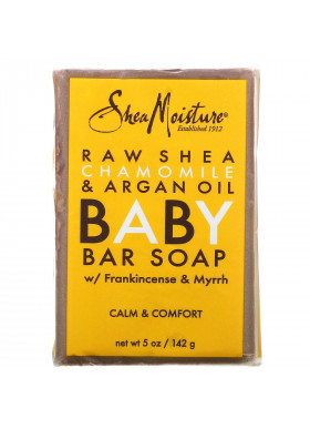 SheaMoisture, Raw Shea Chamomile & Argan Oil Baby Bar Soap with Frankincense & Myrrh, 5 oz (142 g)