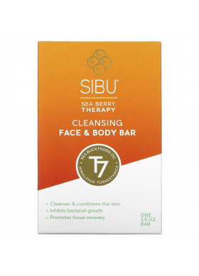 Sibu Beauty, Sea Berry Therapy, Cleansing Face and Body Bar, Sea Buckthorn Oil, T7, 3.5 oz